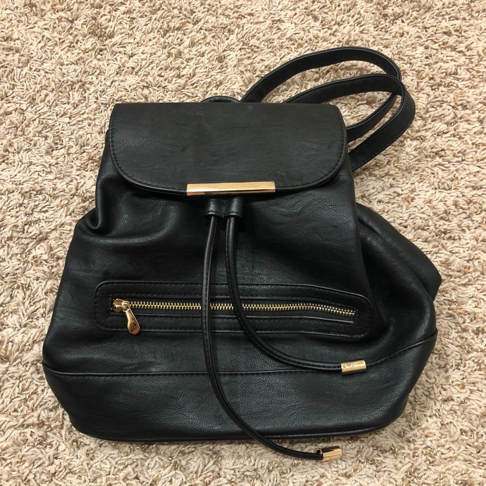 Black with Gold Fashion Backpack